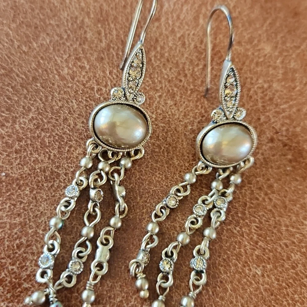 Vintage Monet Earrings Lot Silver Gold Tone‎ Pierced Classic Elegant Jewelry